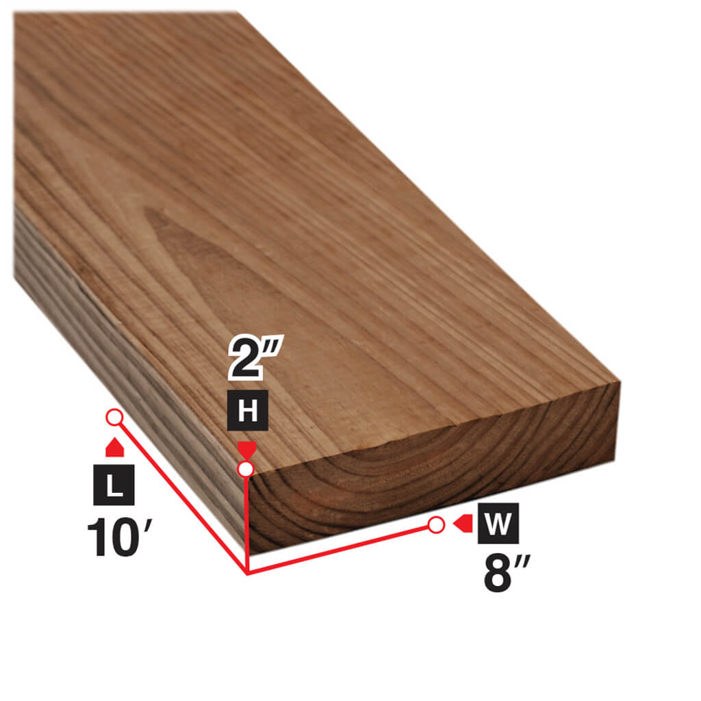 10 ft 8 in 2 in Pressure Treated Lumber