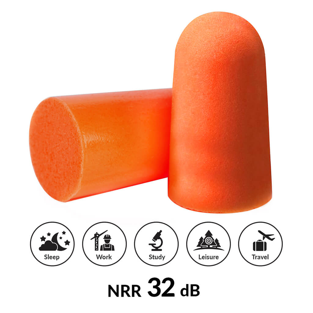 DuraDrive Orange Disposable Uncorded Foam Earplug with 32 dB NRR (200-Pair)