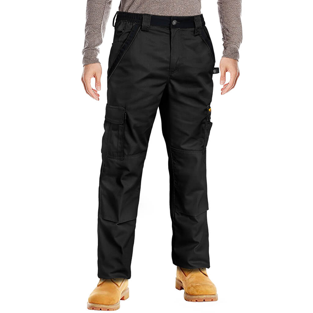 DuraDrive Men's Black 65% Polyester/35% Cotton Two Tone Tradesman Work Pant