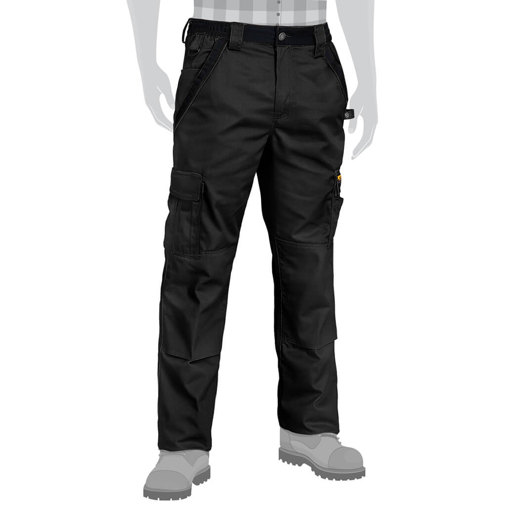 DuraDrive Men's Black 65% Polyester/35% Cotton Two Tone Tradesman Work Pant