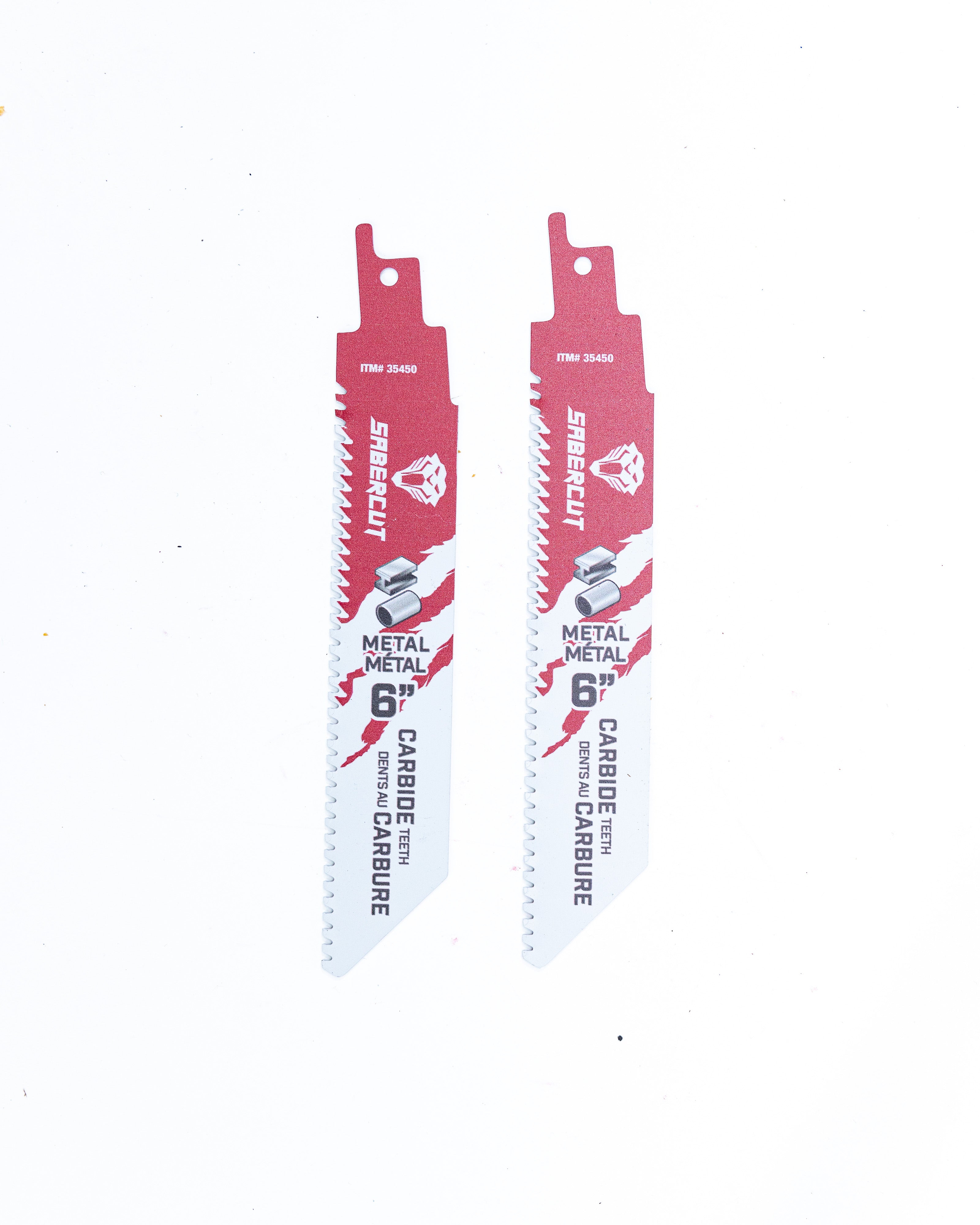 SABERCUT RED LABEL CARBIDE METAL RECIP BLADE 6 Inches X 8T 2PK