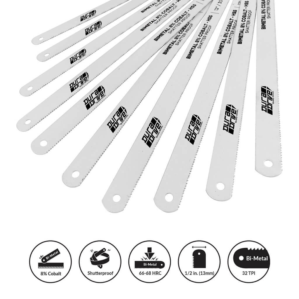 DuraDrive 12 in (300 mm) Bi-Metal HSS Cobalt Hacksaw Blade