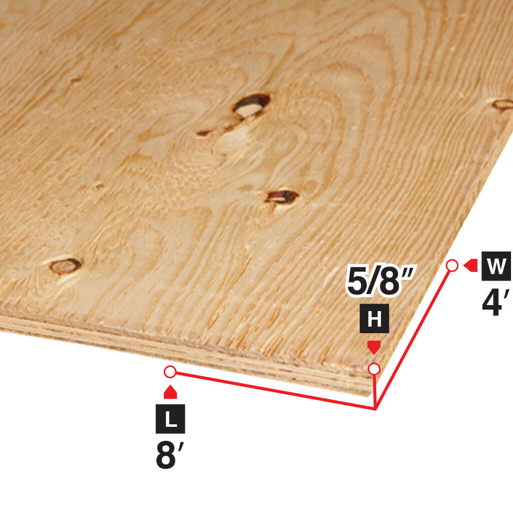 5/8 in 4 ft 8 ft D-Grade Spruce Plywood