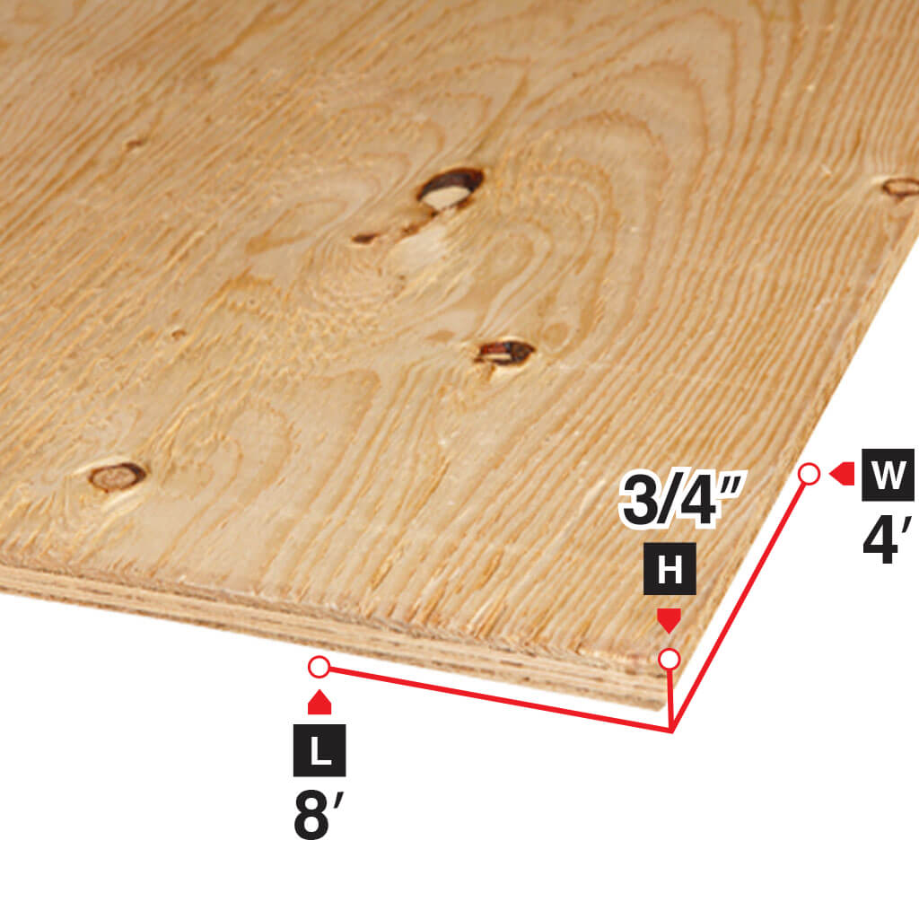 3/4 in. x 4 ft. x 8 ft. Degrade Spruce Plywood