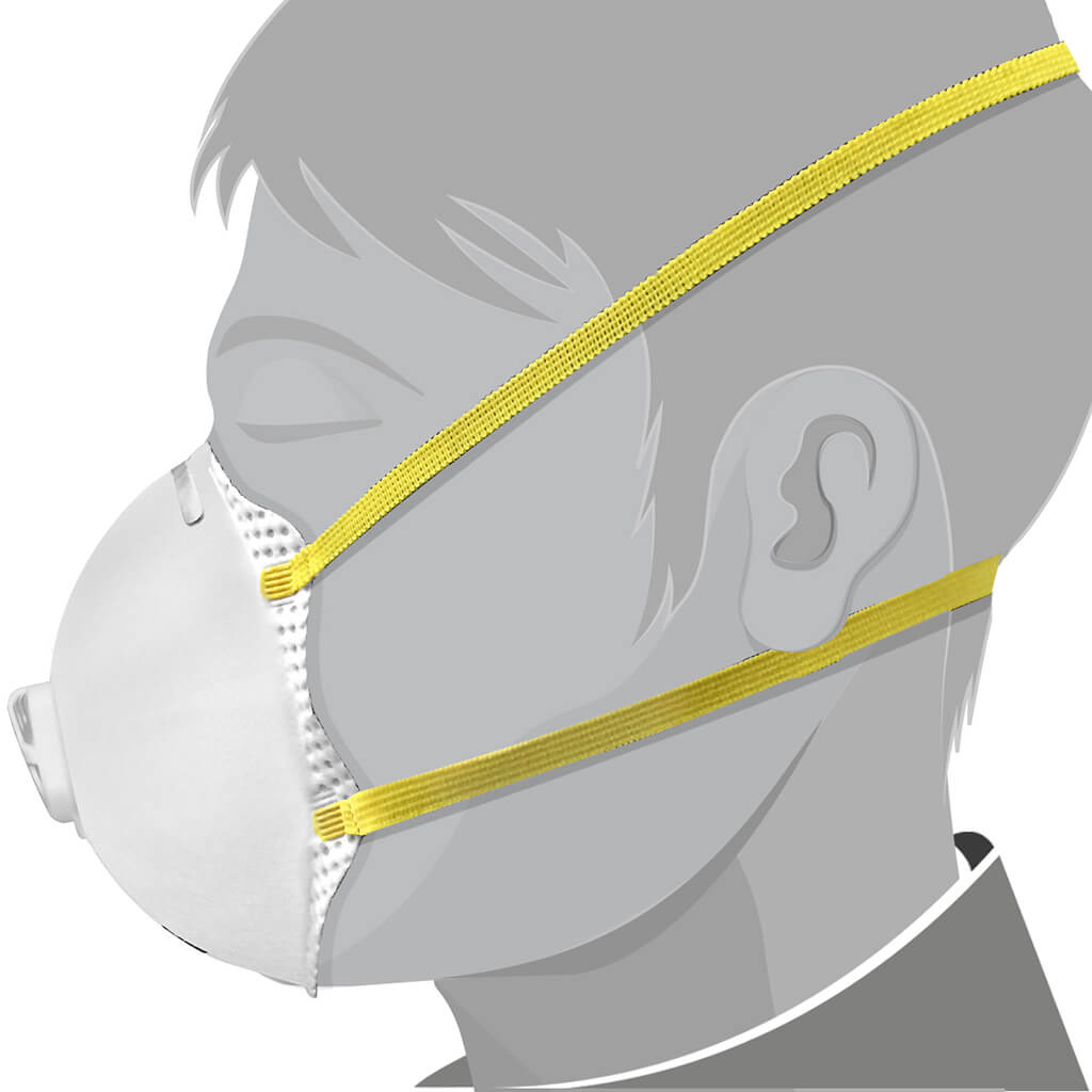 DuraDrive NIOSH-approved (TC-84A-5409) N95 Industrial Disposable Dust Masks with Exhalation Valve (1