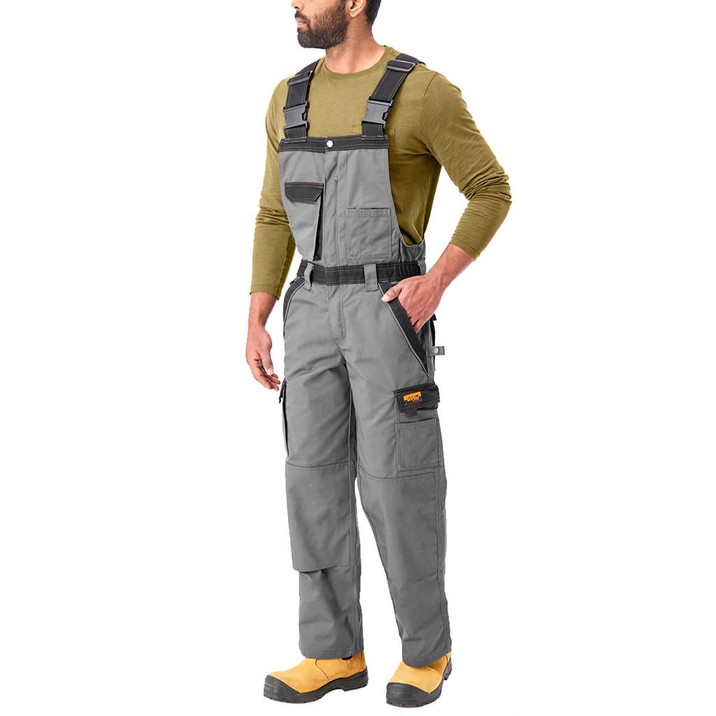 DuraDrive Men's 65% Polyester/35% Cotton Twill Two-Tone Tradesman Safety Overall