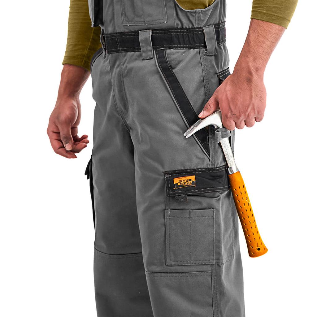 DuraDrive Men's 65% Polyester/35% Cotton Twill Two-Tone Tradesman Safety Overall