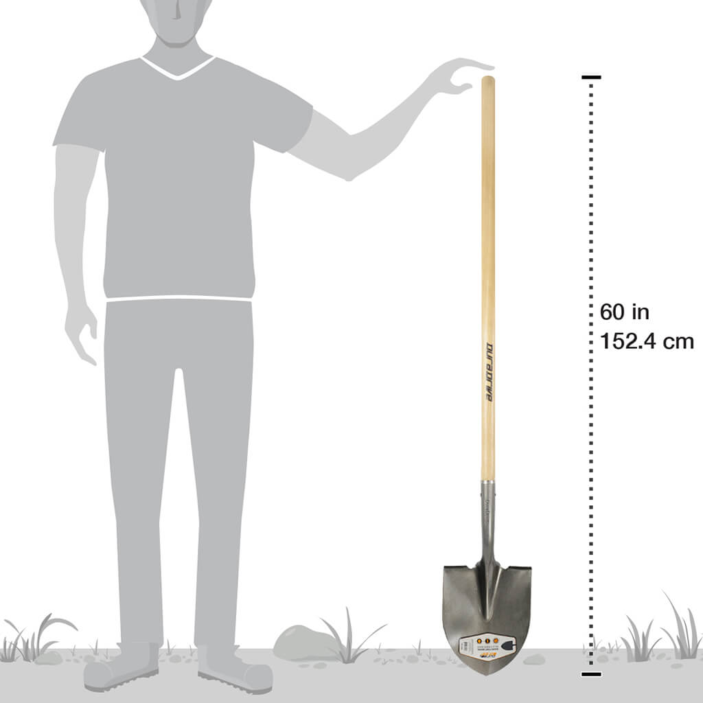 DuraDrive 60 in. Ash Wood Round Point Shovel