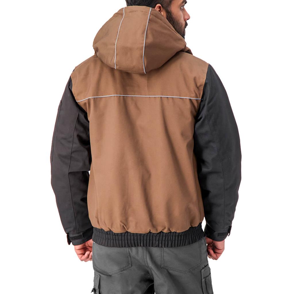 DuraDrive Men's TRADESMAN Two Tone Hooded Jacket Timber-Black