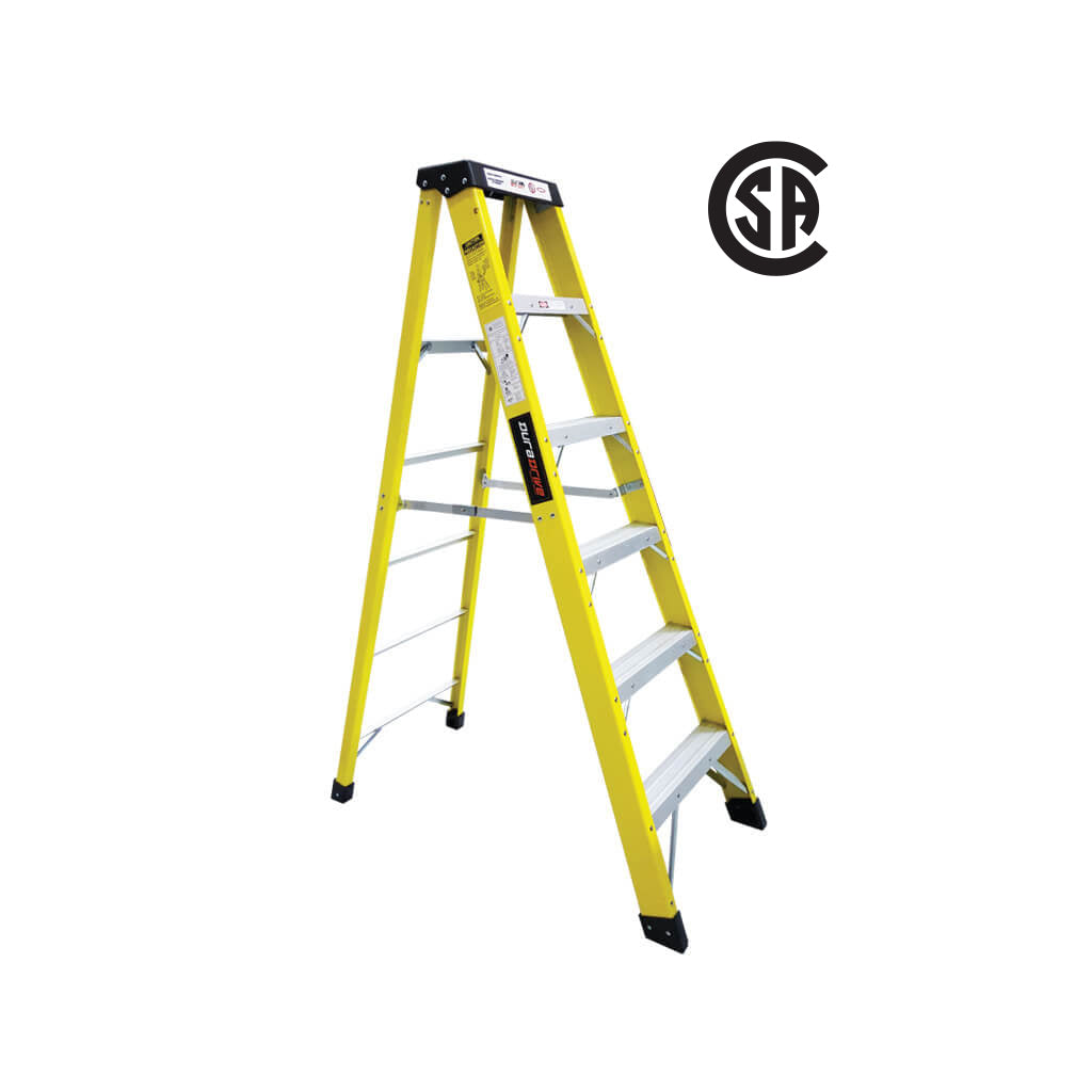 DuraDrive 300 lb 6 ft Fiberglass Step Ladder