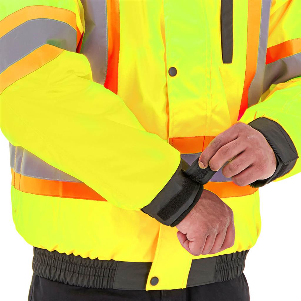 DuraDrive Basic 6-in-1 Yellow Hi-Vis Insulated Safety Traffic Winter Jacket