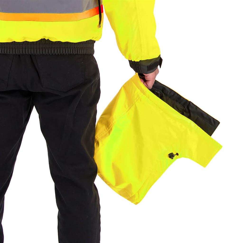 DuraDrive Basic 6-in-1 Yellow Hi-Vis Insulated Safety Traffic Winter Jacket