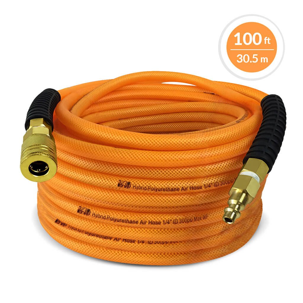 DuraDrive FO14100F 1/4 in x 100 ft Air Hose with Swivel Fitting