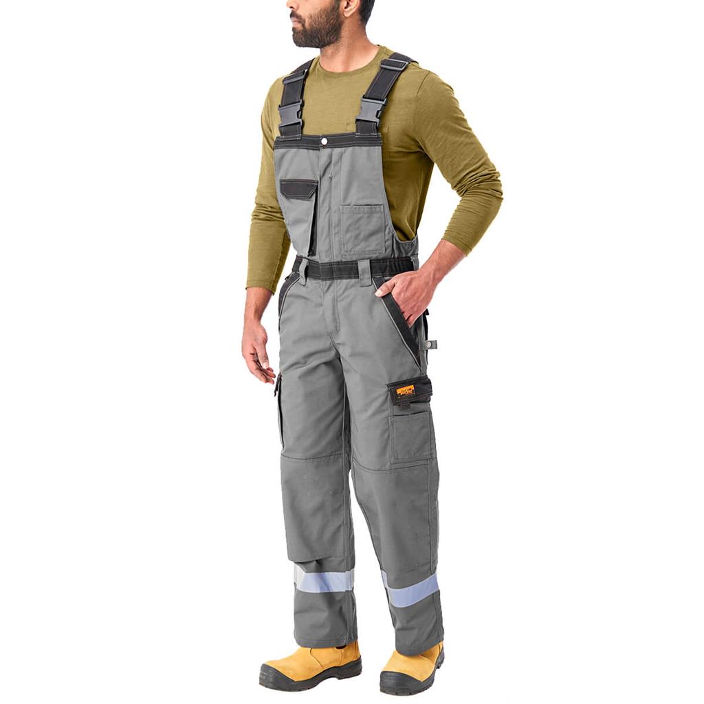 DuraDrive Grey Two Tone Tradesman Insulated Overall with Hi-Vis Tape