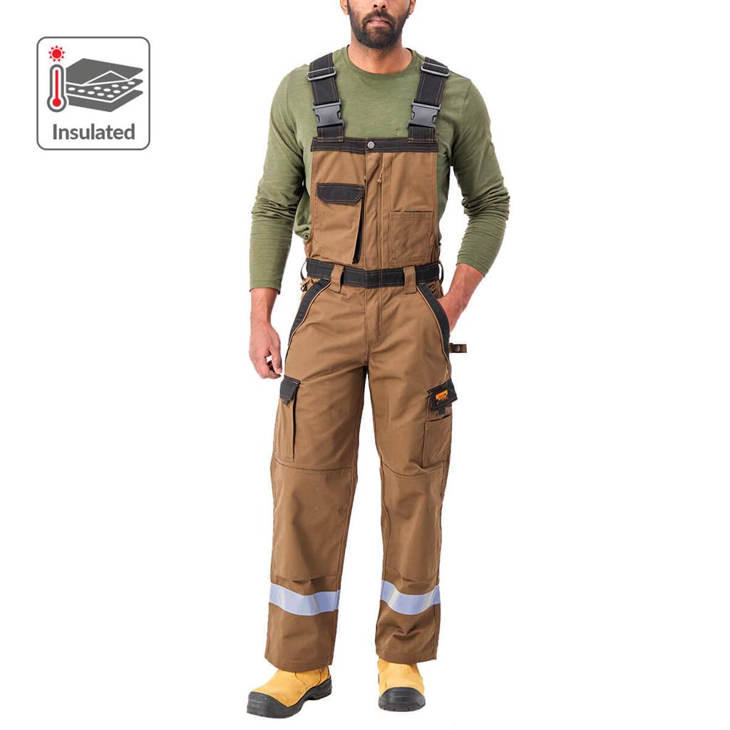 DuraDrive Timber Two Tone Tradesman Insulated Overall with Hi-Vis Tape