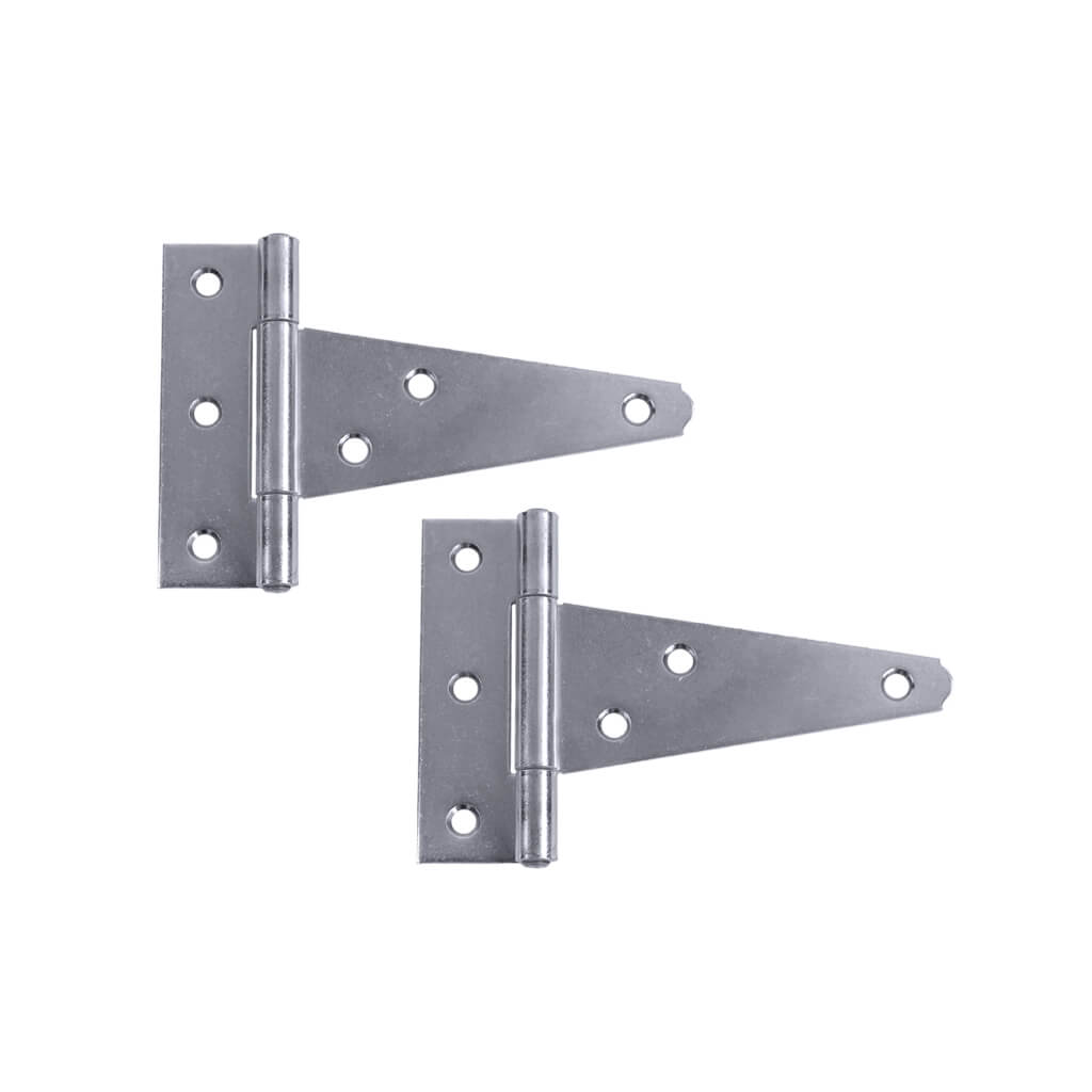 Canaropa 4 in. Steel Zinc Plated Heavy-Duty Tee Hinge with Fixed Pin (2-Pack)