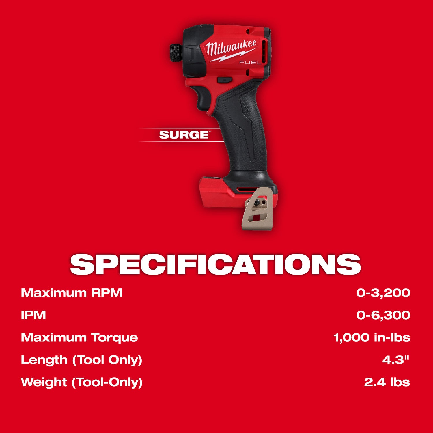 Milwaukee 2761-20 M18 FUEL SURGE 1/4 Inches Hex Hydraulic Driver (Tool only)