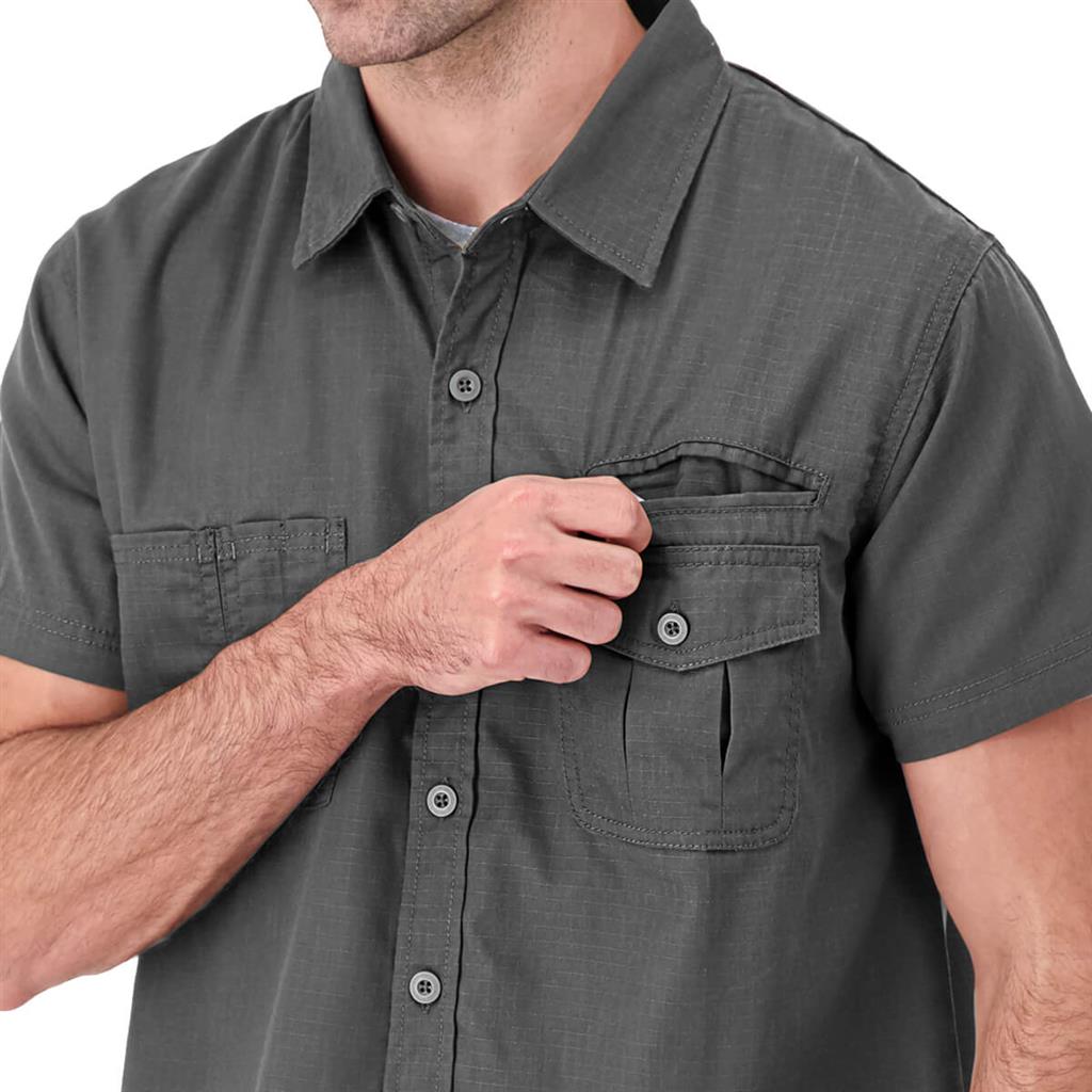 DuraDrive Dark Grey Ripstop Short Sleeve Shirt