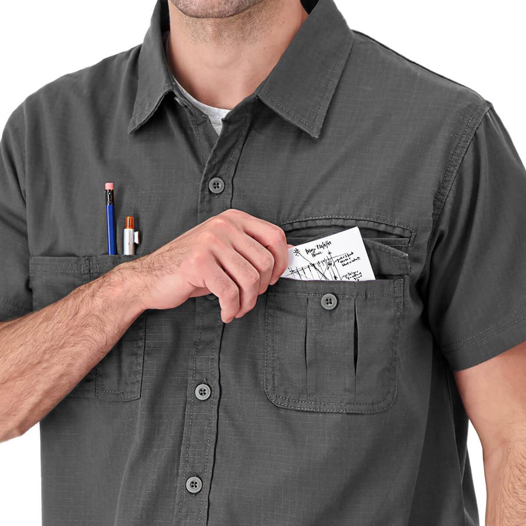 DuraDrive Dark Grey Ripstop Short Sleeve Shirt