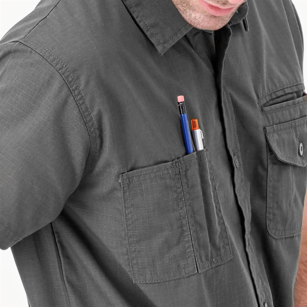 DuraDrive Dark Grey Ripstop Short Sleeve Shirt