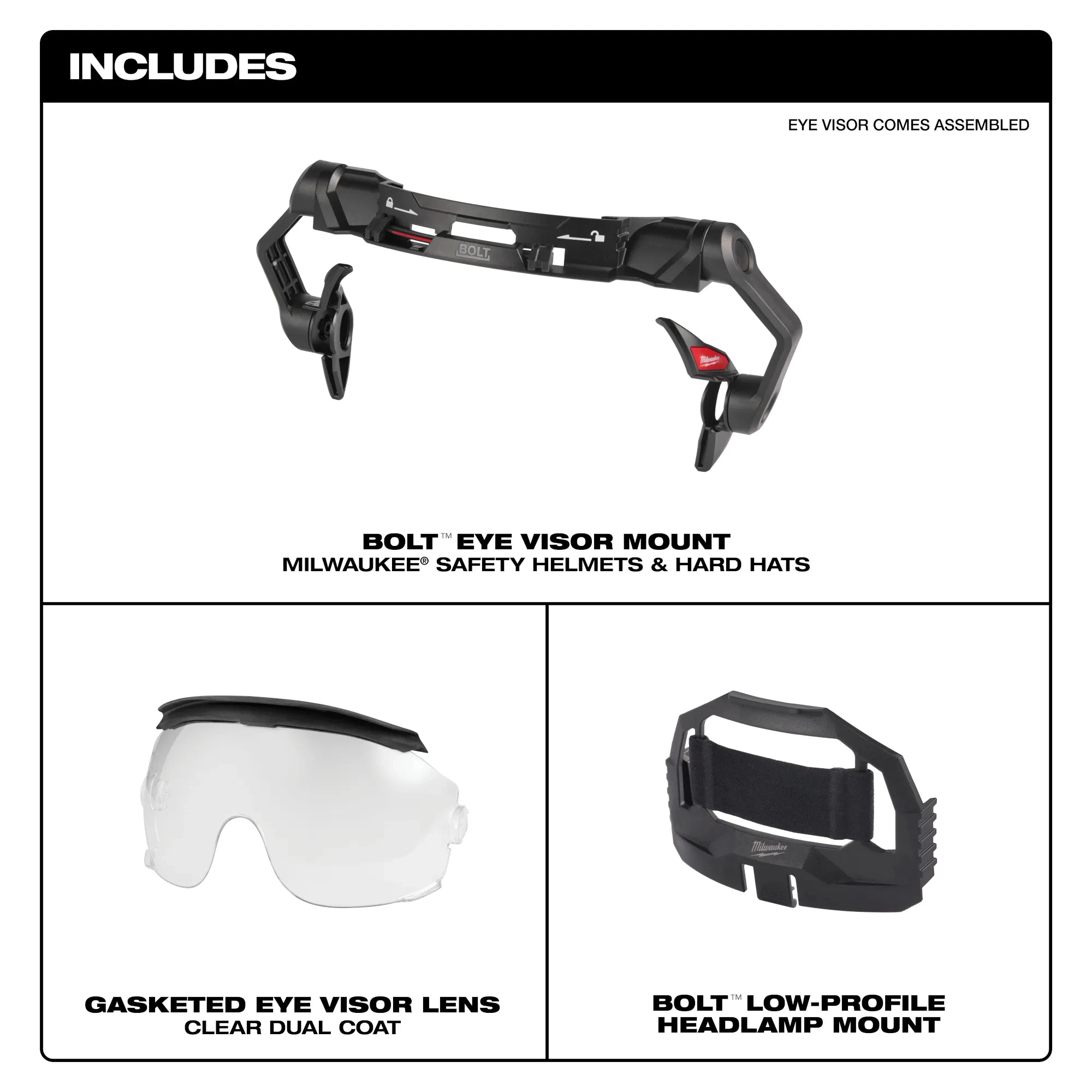Milwaukee Bolt 48-73-1412 Gasketed Eye Visor