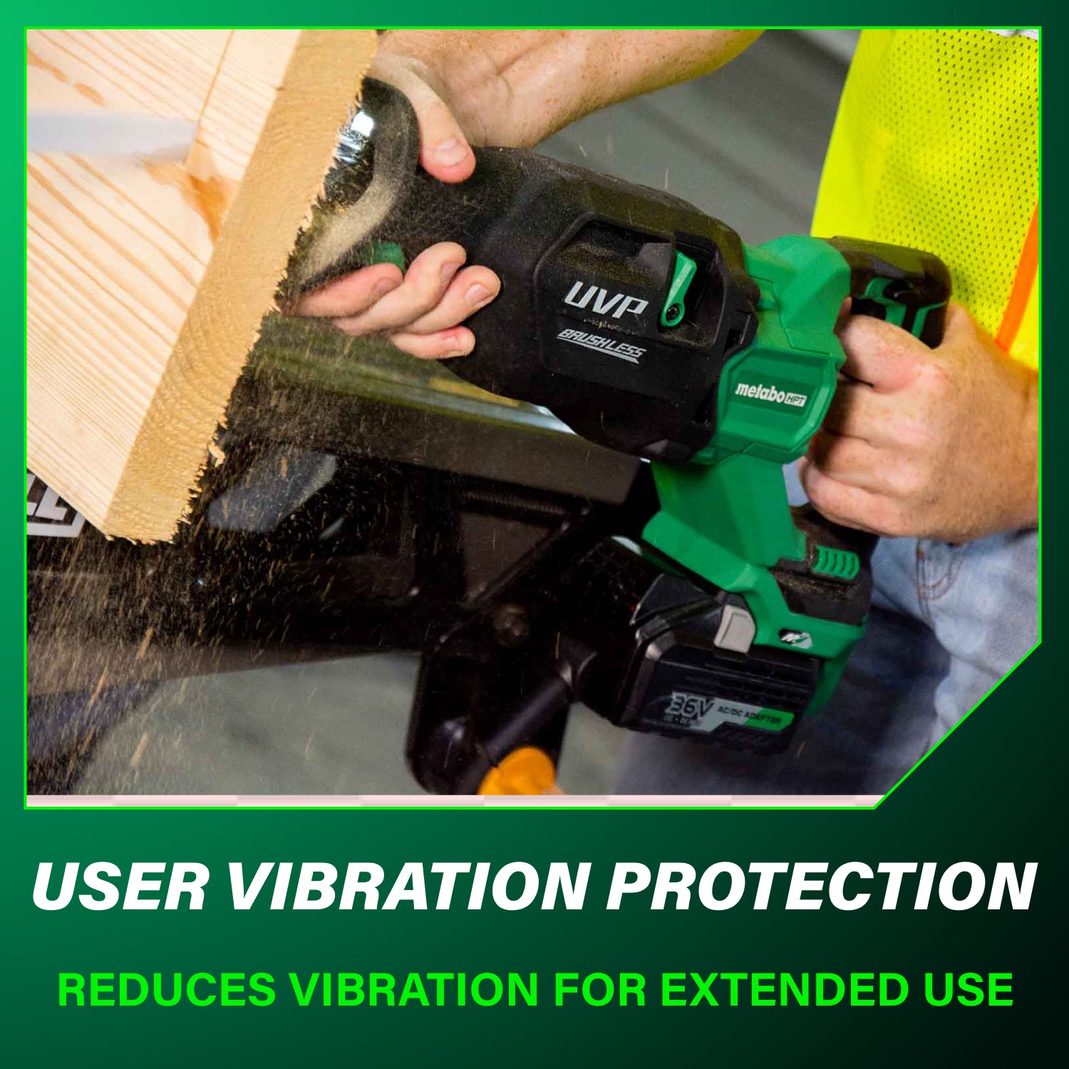 Metabo HPT CR36DAQ4M 36-Volt MultiVolt 1-1/4 in. Stroke Brushless Reciprocating Saw (Tool Only)