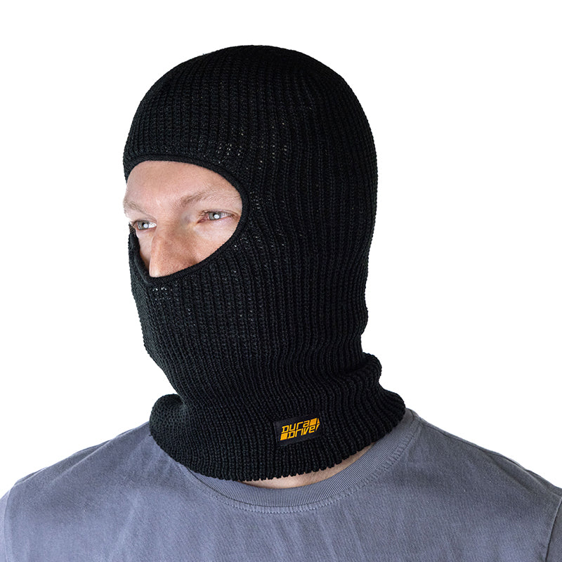 DuraDrive Black Balaclava Knitted Face Mask