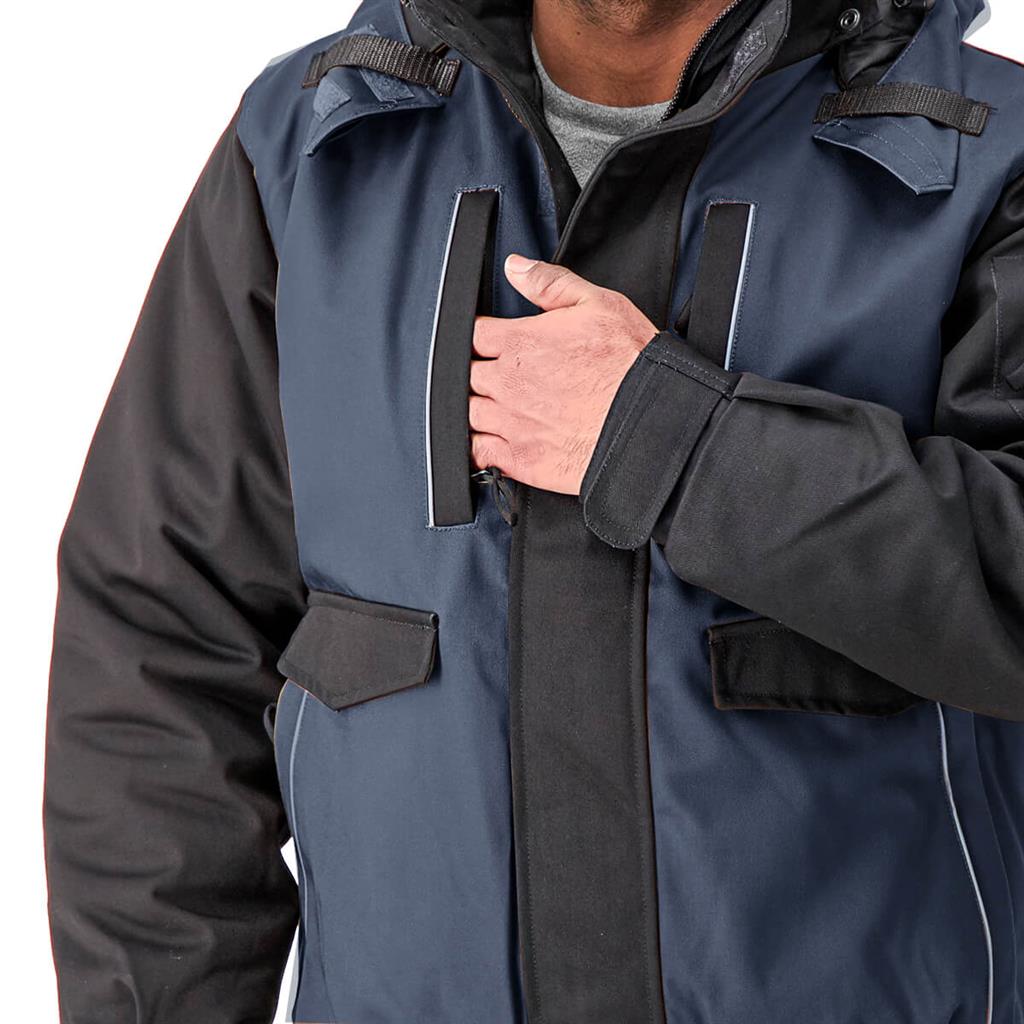 DuraDrive Men's TRADESMAN Two Tone Hooded Jacket Navy-Black