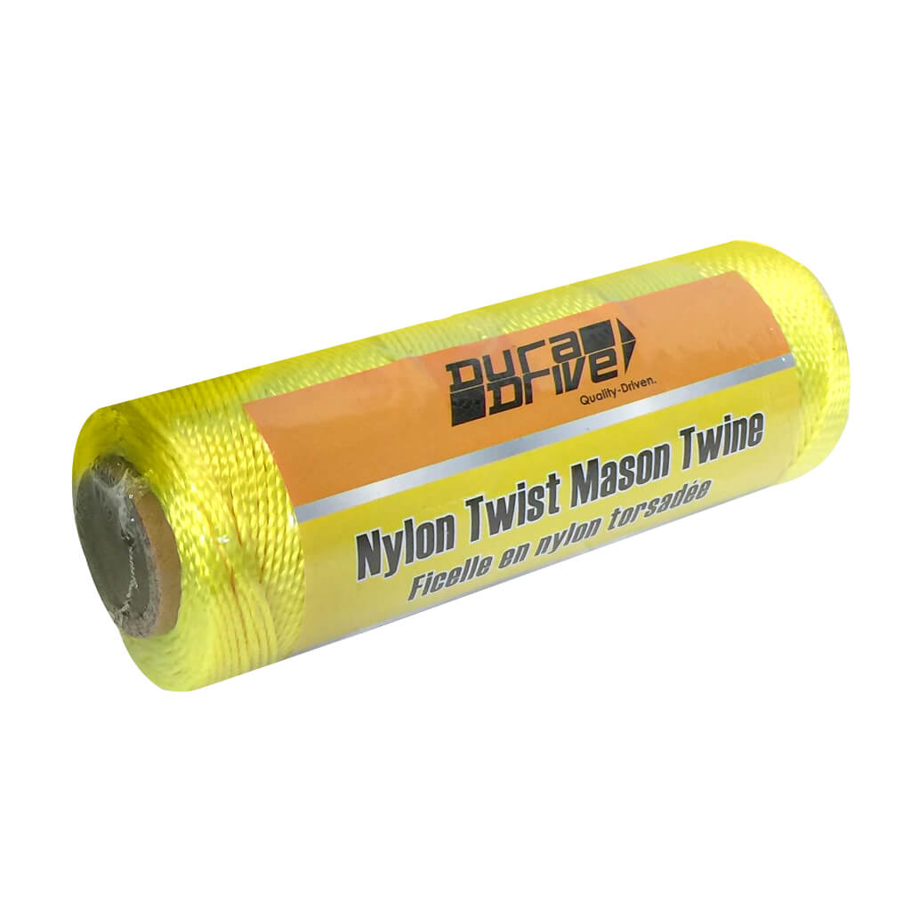 DuraDrive Nylon Bright Yellow 18 Gauge Twisted 3-Strand Mason Line Twine