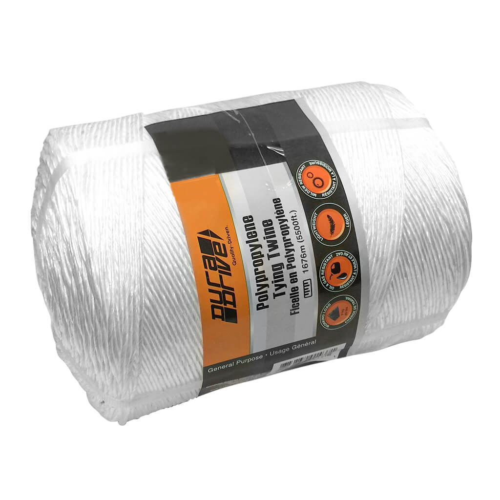 DuraDrive Polypropylene White 25 lb Twist Utility Tying Twine