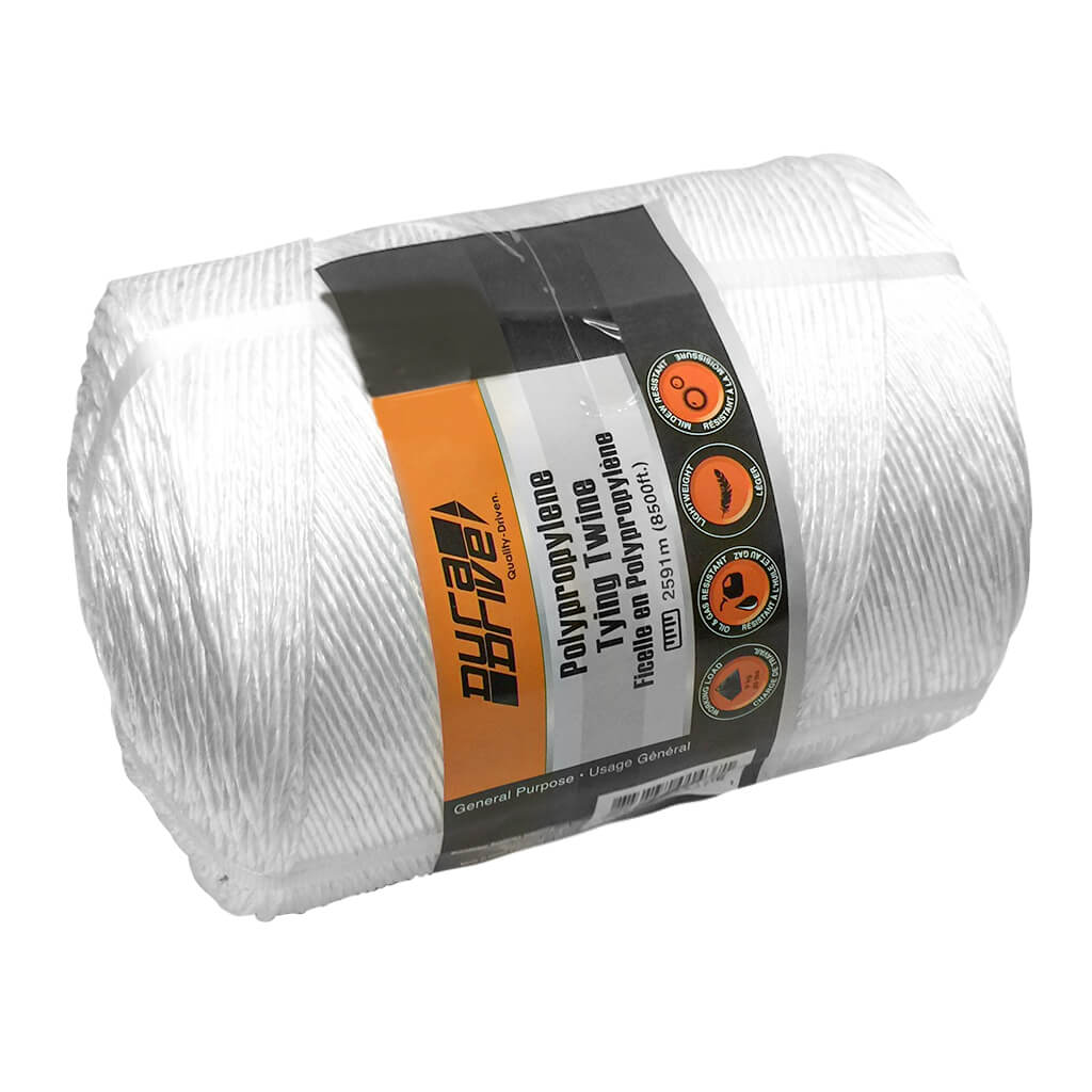 DuraDrive Polypropylene White 20 lb Twist Utility Tying Twine