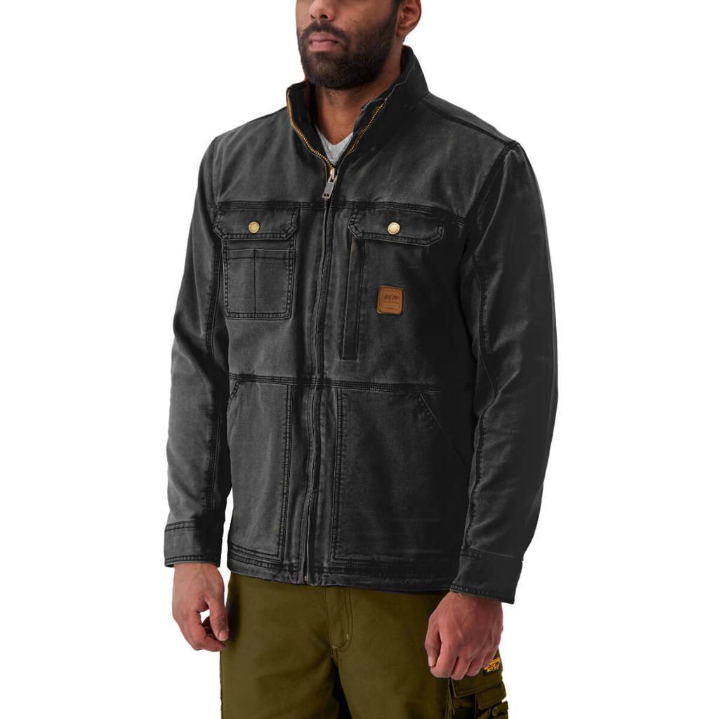 FINAL SALE-DURADRIVE SONI VINTAGE LINED DUCK JACKET BLACK