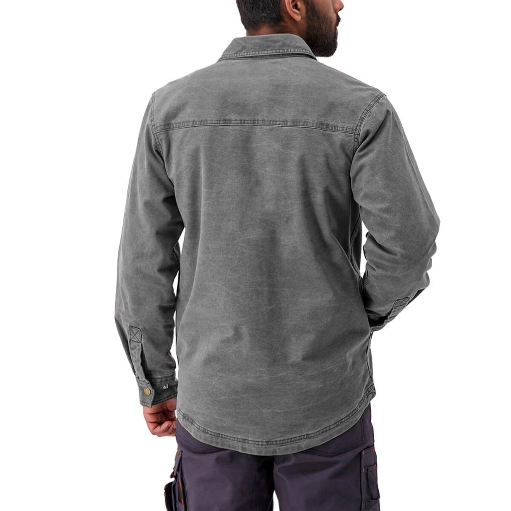 DURADRIVE 28903 SONI VINTAGE LINED COTTON DUCK SHIRT/ JACKET GREY