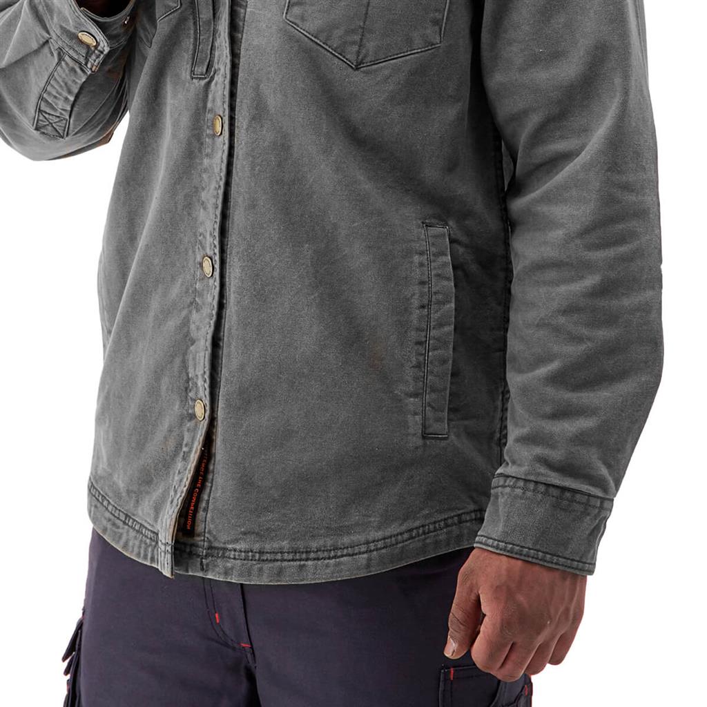 DURADRIVE 28903 SONI VINTAGE LINED COTTON DUCK SHIRT/ JACKET GREY