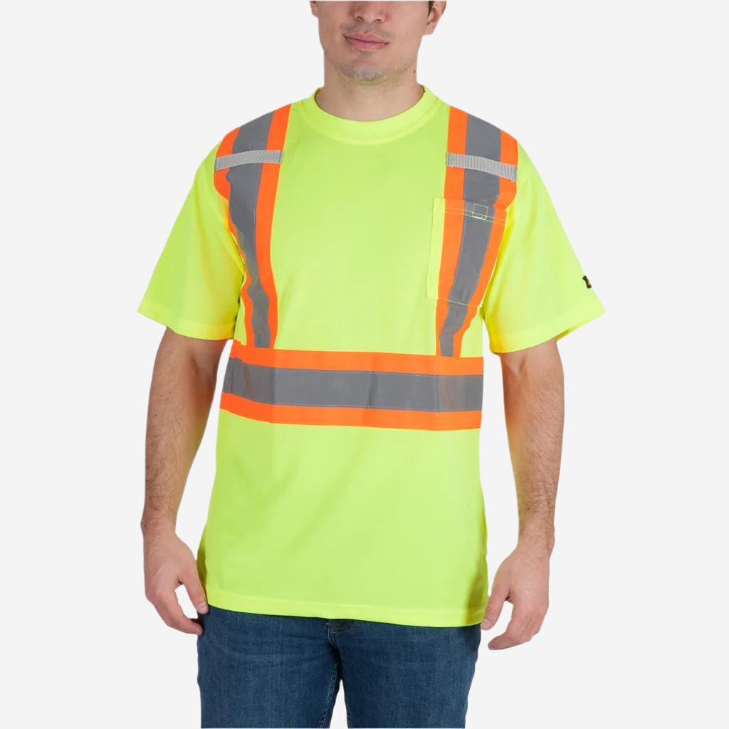 DURADRIVE 29035 HI-VIS COOLING CREW NECK SHORT SLEEVE DELUXE T-SHIRT YELLOW