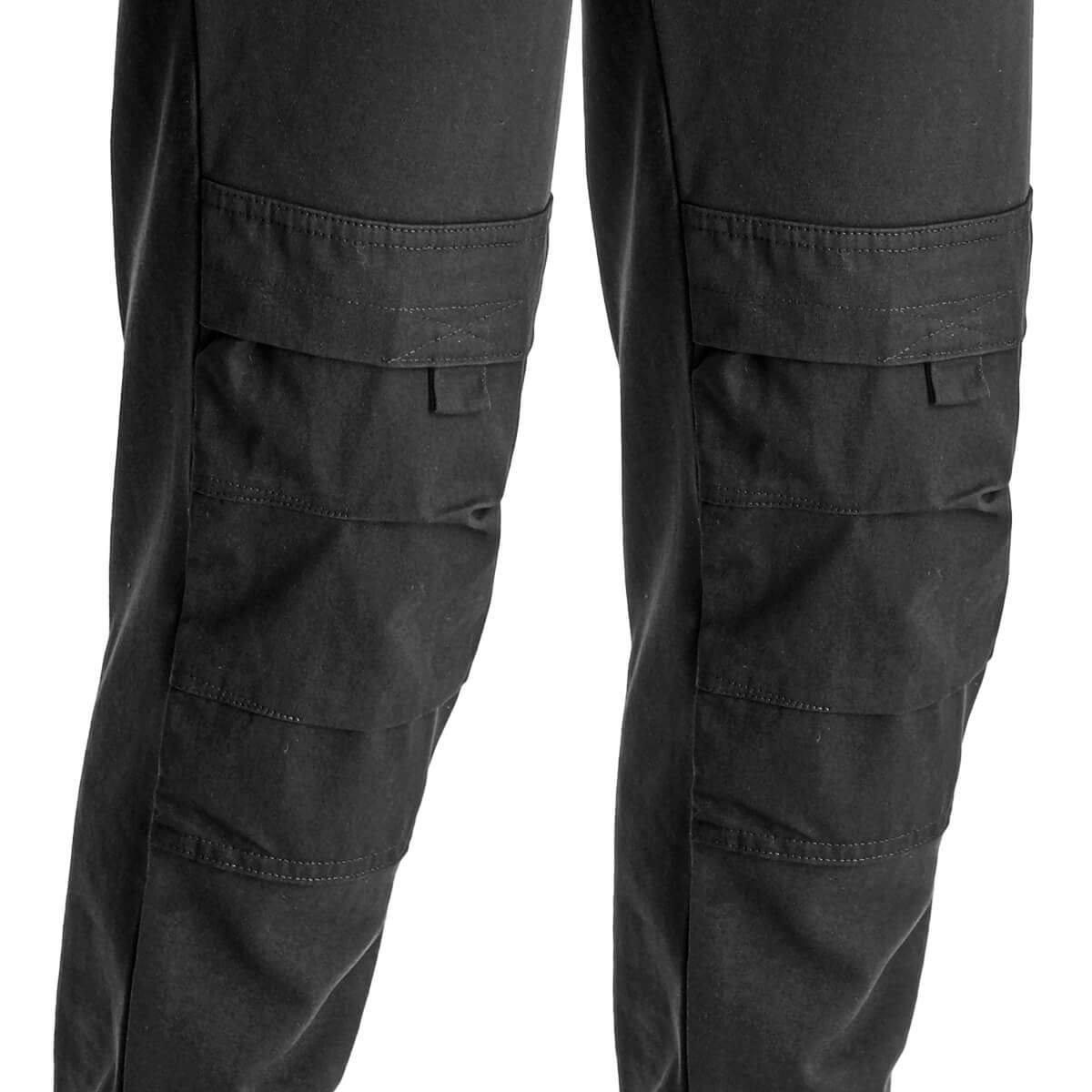 DuraDrive Men's VAGABOND Black Jogger Work Pants with Knee-Pad Pockets