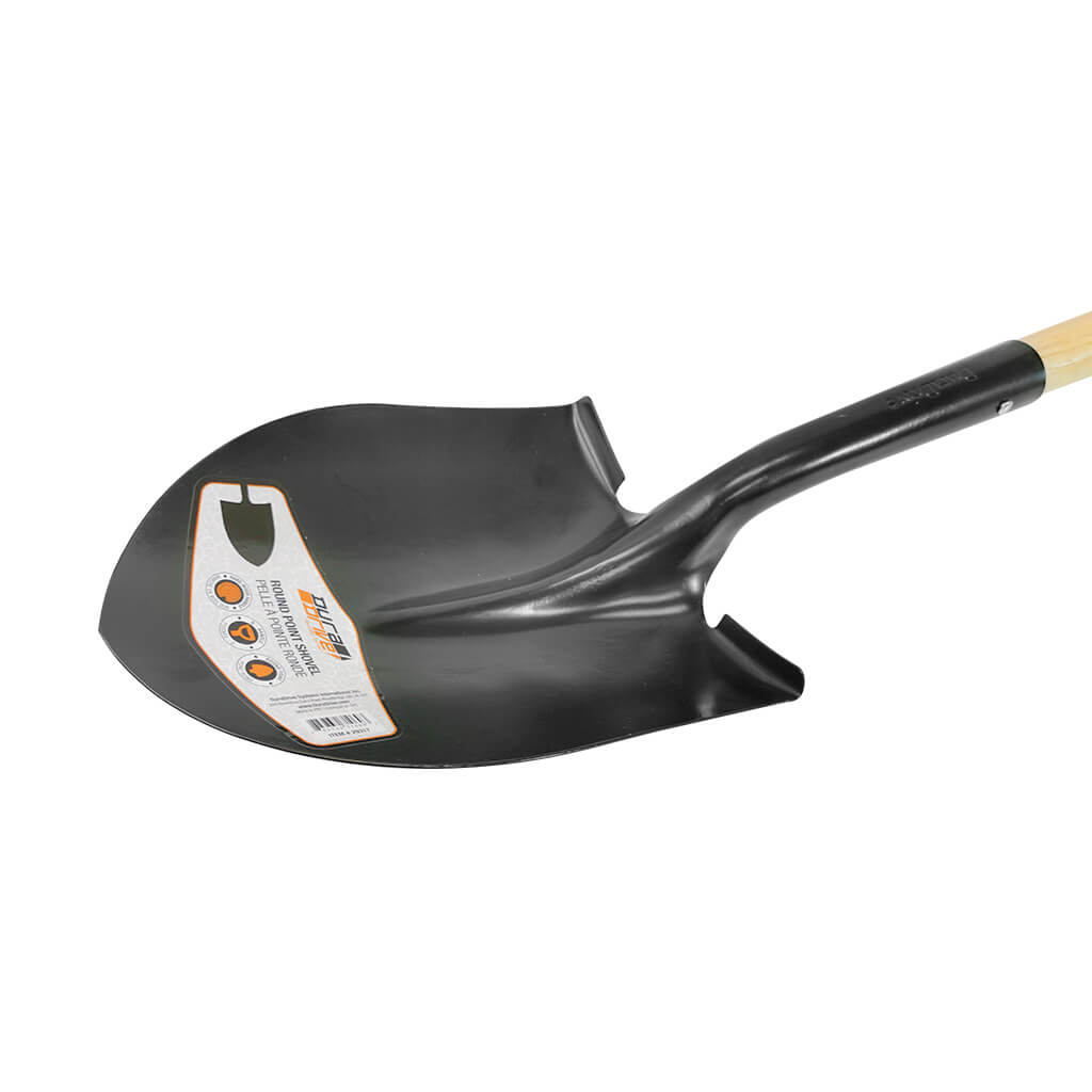 DuraDrive 8.5 in Carbon Steel Powder Coated Round Point Digging Shovel