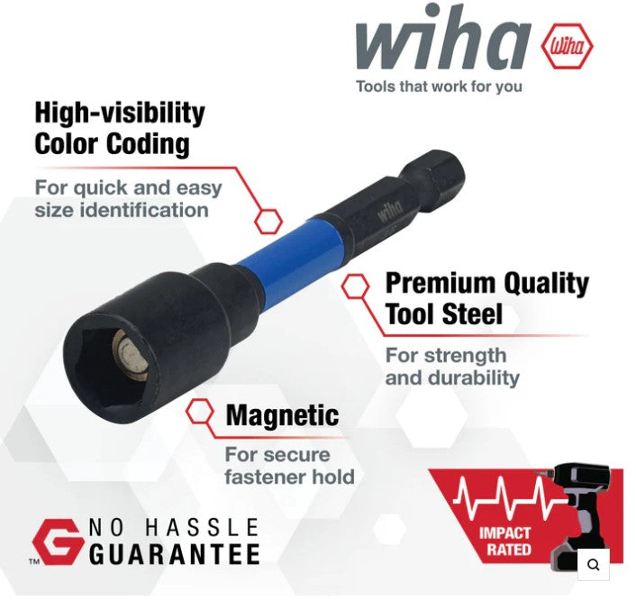 Wiha 3/8 in. Hex Impact Nutsetter 2 pack