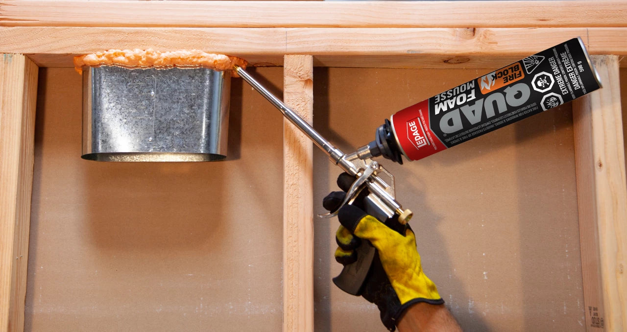 LePage 2900735 Quad Fire Block Spray Foam Insulation 598G