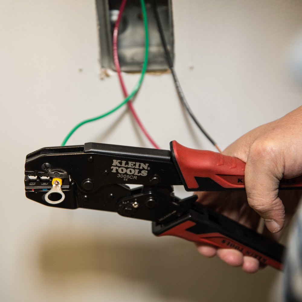 Klein 3005CR Ratcheting Crimper 10-22 Awg Insulated Terminal