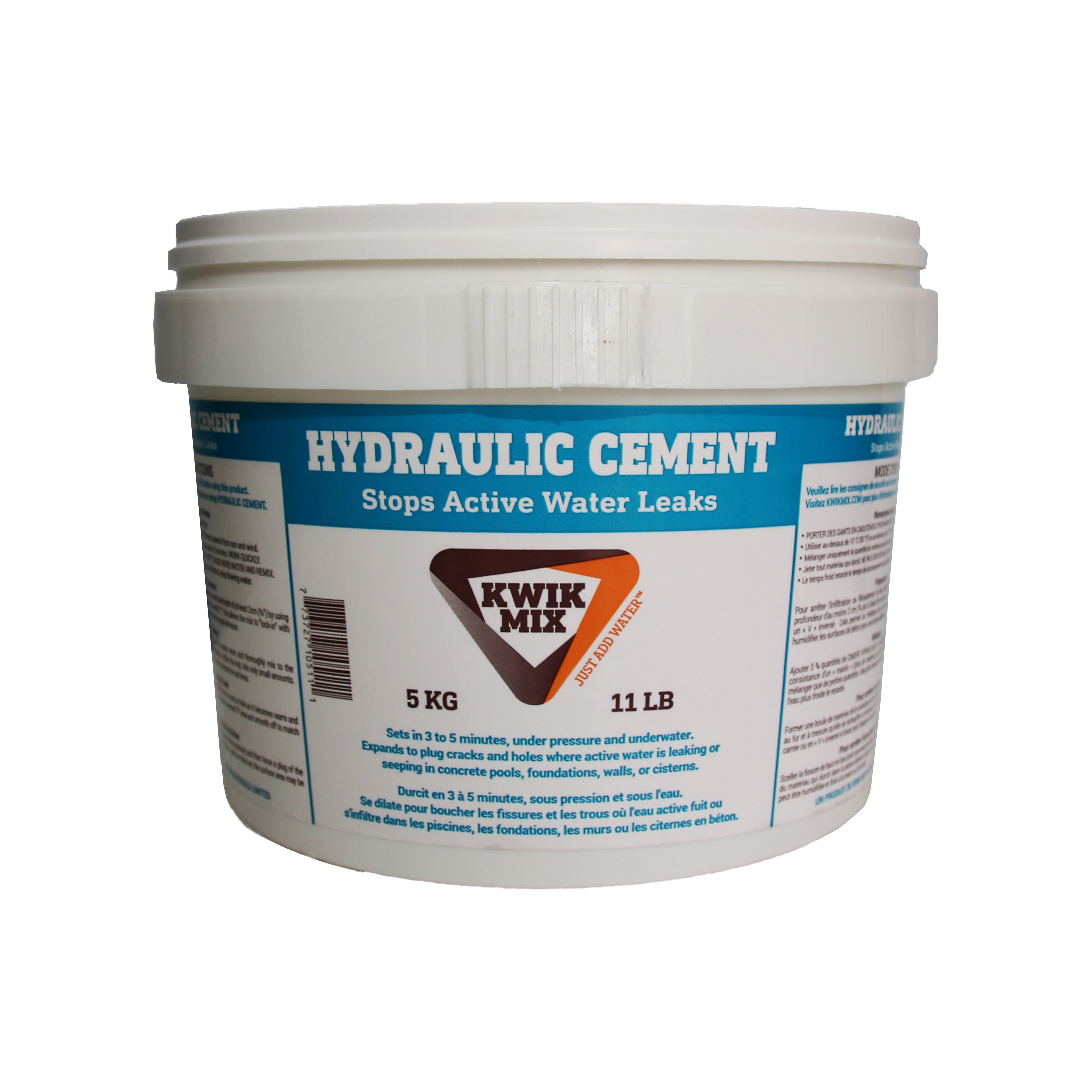 KWIK MIX 11 lb. Grey PLUG and STOP Hydraulic Cement