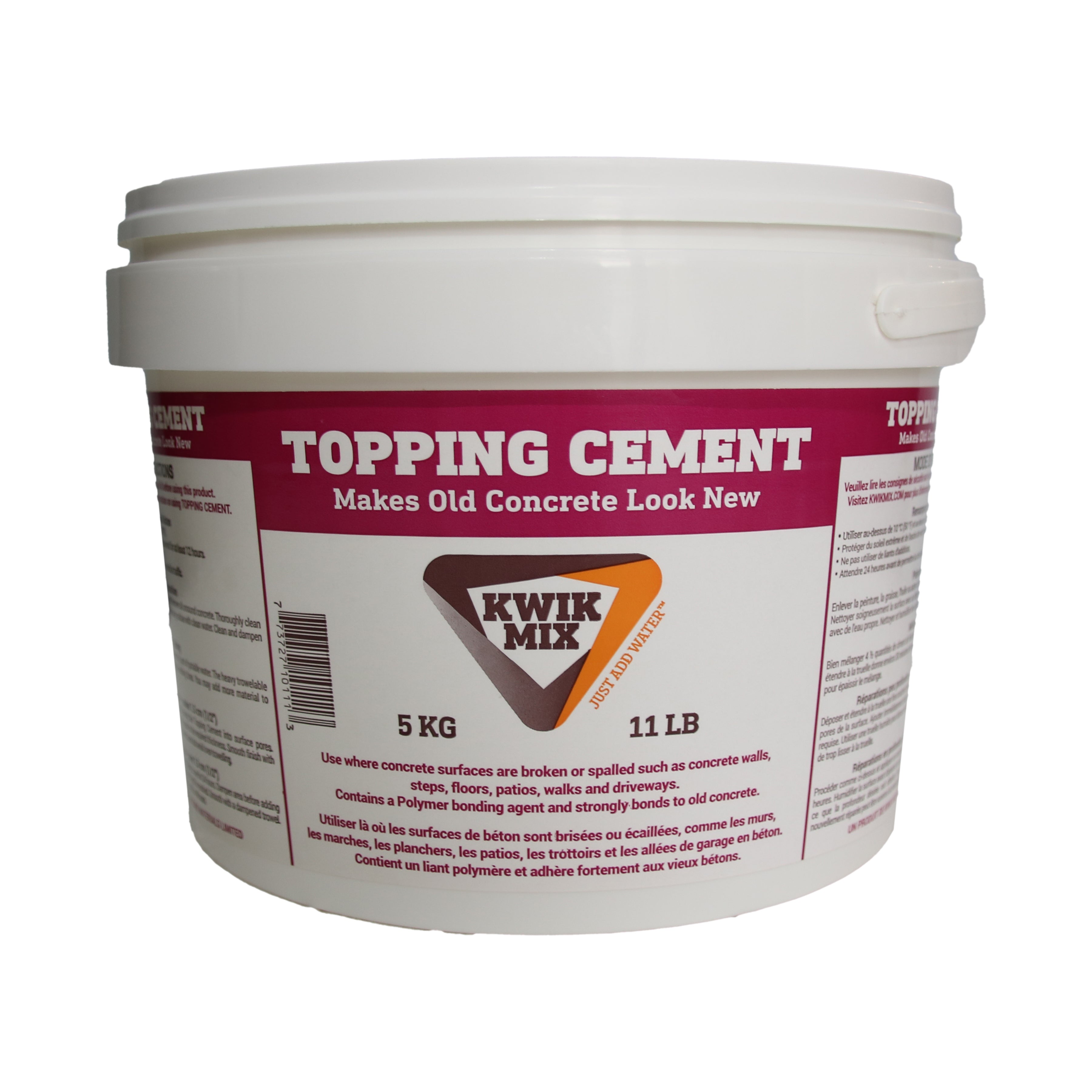 KWIK MIX 11 lb. Grey Trowel and Bond Topping Cement