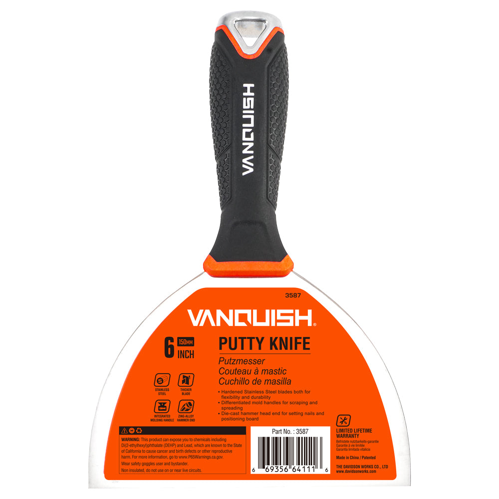 VANQUISH 3587 6 in. / 152 mm Stainless Steel Putty Knife