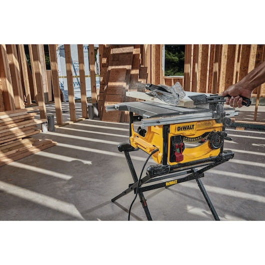 DEWALT DWE7485WS Corded 8-1/4 in. Table Saw with Stand and Blade