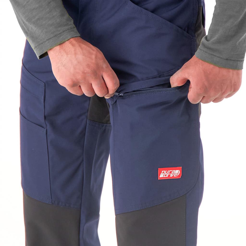 DuraDrive Navy Blue/Black LIBERATOR Stretch Work Pant with Zipper Pocket