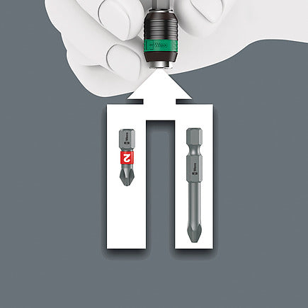 Wera 05057483001 Kraftform Kompakt 1/4 in. Imperial Hex Turbo Bit Holder Screwdriver Set (19-Piece)