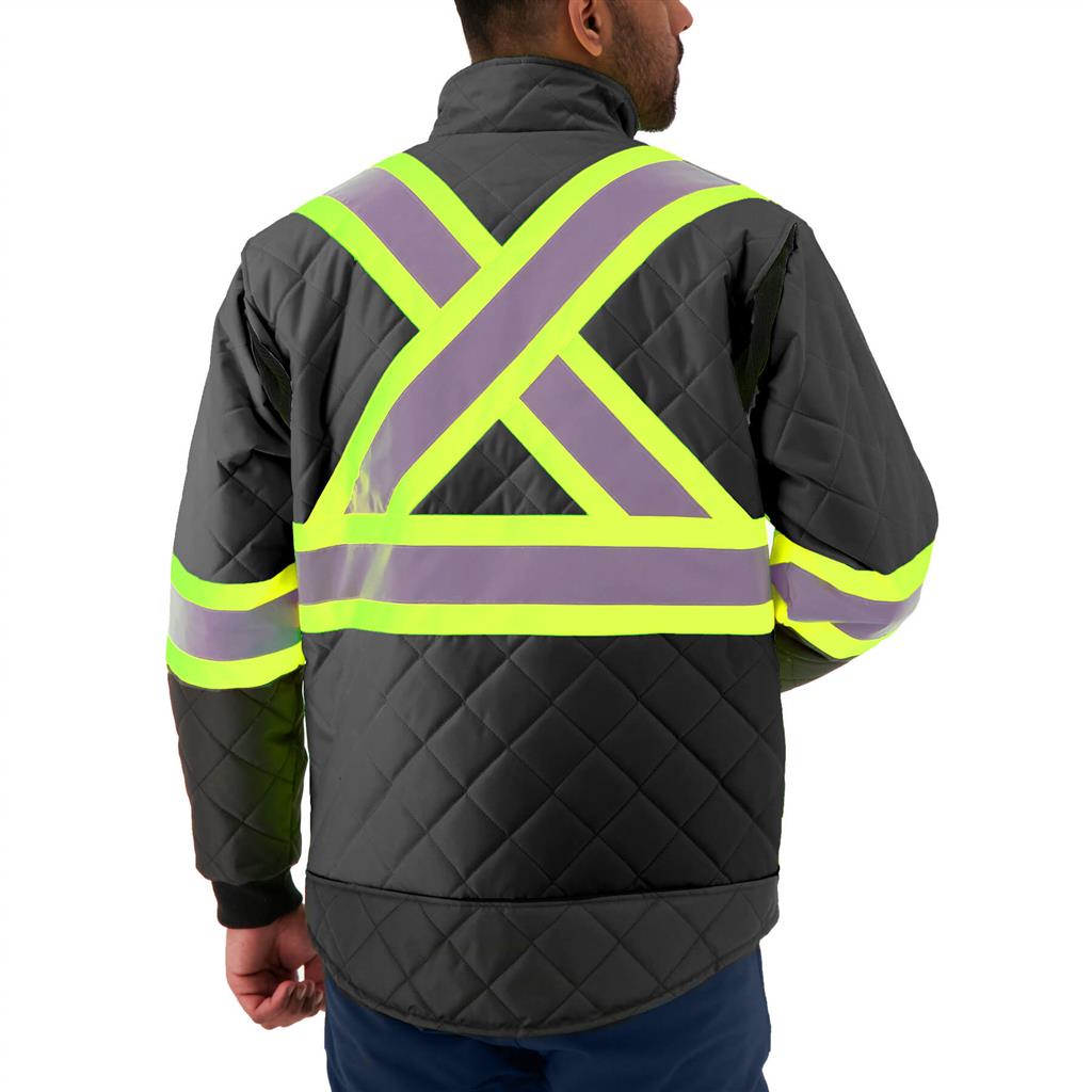 DURADRIVE 31032 HI-VIS LINED FREEZER JACKET - BLACK