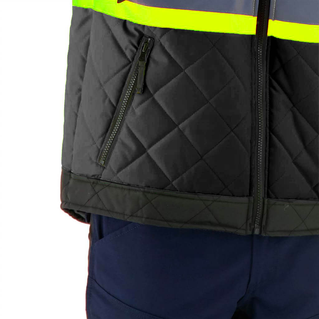 DURADRIVE 31032 HI-VIS LINED FREEZER JACKET - BLACK