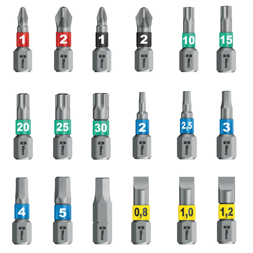Wera 05057471001 Kraftform Kompakt Stubby 1 Multi-Bit Screwdriver Set (19-Piece)