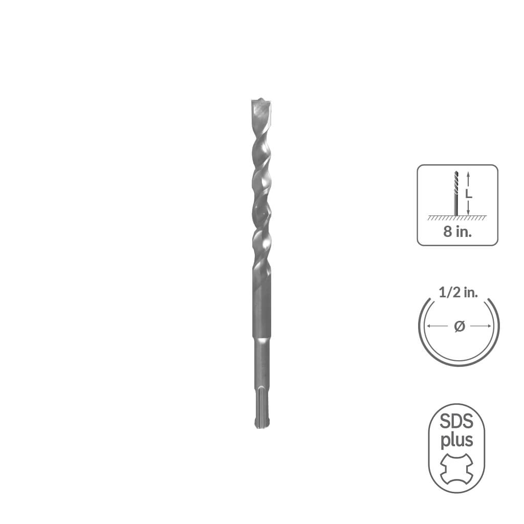 SaberCut 1/2 in 8 in Carbide Tipped 2-Cutter Drill Bit